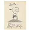 Image 1 : Charles Schulz Signed Charlie Brown "Peanuts" Print.