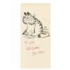 Image 1 : "Garfield" Fan Card Signed by Jim Davis.