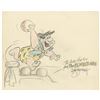 Image 1 : Fred Flintstone Drawing Signed by Dick Bickenbach.