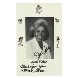 June Foray Signed Photo.