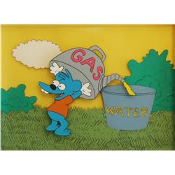 "The Simpsons" Original Cel & Matching Background.