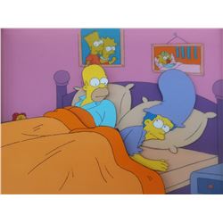 "The Simpsons" Original Cel & Matching Background.