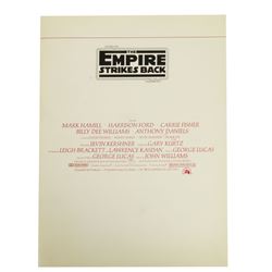  The Empire Strikes Back  Film Program.