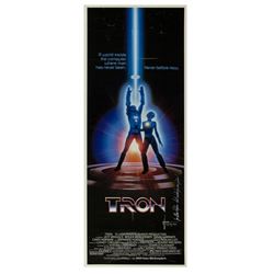 "Tron" Insert Poster Signed by Syd Mead.