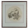 Image 1 : Al Hirschfeld Signed "Hepburn and Tracy" Etching.