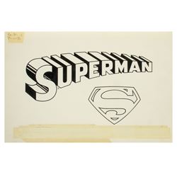 Original "Superman" Title Logo Artwork.