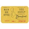 Image 1 : 1958 Complimentary Disneyland Admission Pass.