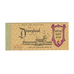 Disneyland Child's  Special Guest  Ticket Book.