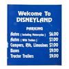 Image 1 : Disneyland Magnetic Parking Rate Sign.