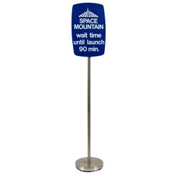 "Space Mountain" Replica Wait Time Sign.