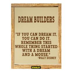 Walt Disney Quote Construction Wall Sign.