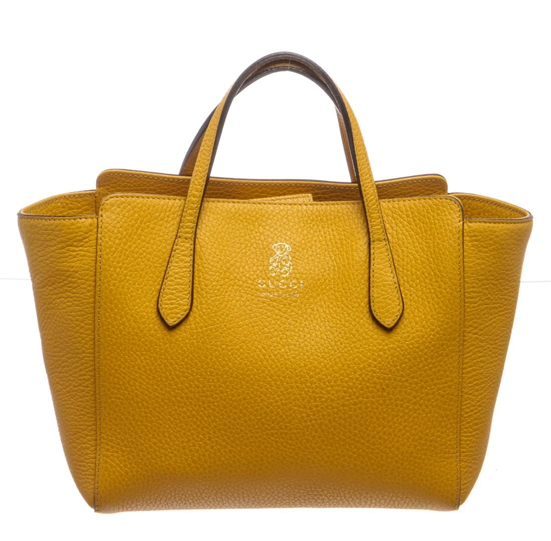gucci yellow tote bag