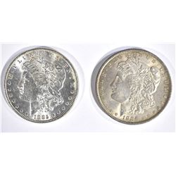 1885 & 86 CH BU MORGAN DOLLARS