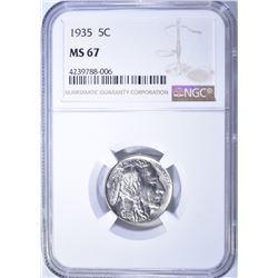 1935 BUFFALO NICKEL, NGC MS-67