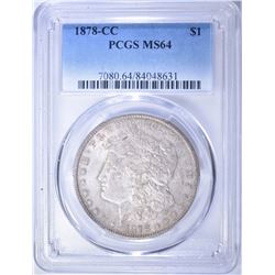 1878-CC MORGAN DOLLAR, PCGS MS-64