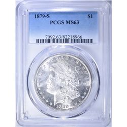 1879-S MORGAN DOLLAR, PCGS MS-63