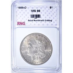 1899-O MORGAN DOLLAR, RNG SUPERB GEM BU