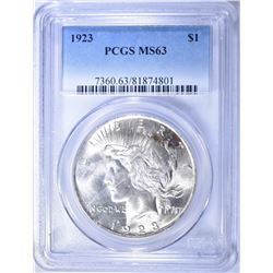 1923 PEACE DOLLAR  PCGS MS-63
