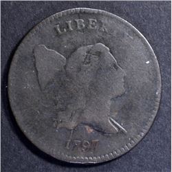 1797 HALF CENT-1 ABOVE 1, VF