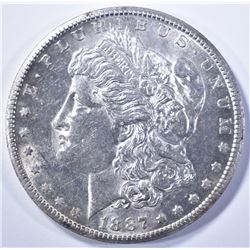 1887-S MORGAN DOLLAR, CH BU
