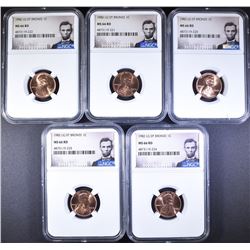 5-1982 DATE BRNZE LINCOLN CENTS NGC MS-66 RD