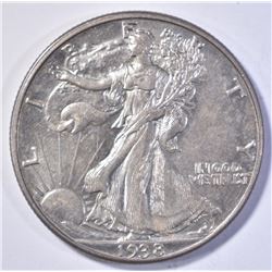 1938-D WALKING LIBERTY HALF DOLLAR BU