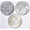 Image 2 : 1949 P, D, S FRANKLIN HALF DOLLARS  CH BU