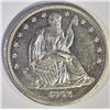 Image 1 : 1842 SEATED HALF DOLLAR, CH BU PL