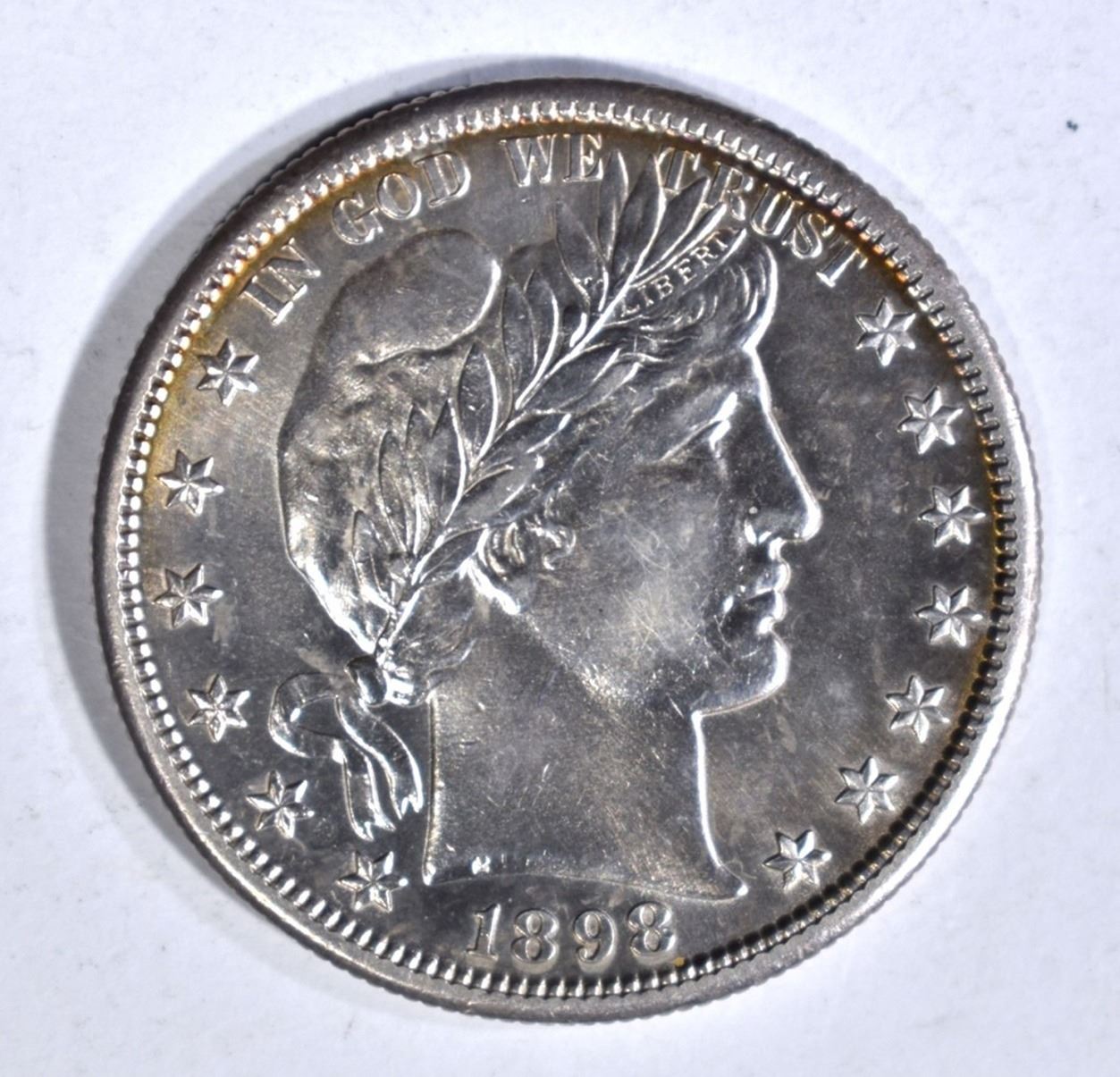 1898-S BARBER HALF DOLLAR, CH BU