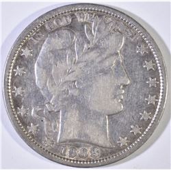 1908-S BARBER HALF DOLLAR   XF  KEY DATE