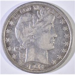 1908-S BARBER HALF DOLLAR   XF  KEY DATE