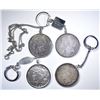 Image 1 : 3-SILVER DOLLAR KEY CHAINS & 1-NECKLACE