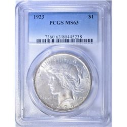 1923 PEACE DOLLAR PCGS MS-63