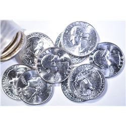 GEM BU ROLL OF 1964-D WASHINGTON QUARTERS