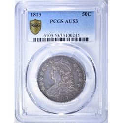 1813 BUST HALF DOLLAR PCGS AU-53
