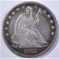1875 SEATED HALF DOLLAR, FINE