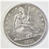 Image 1 : 1876-CC SEATED HALF DOLLAR, AU/BU