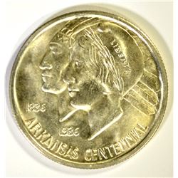 1936-S ARKANSAS COMMEM HALF DOLLAR, GEM BU