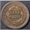 Image 2 : 1851 HALF CENT, CH BU+ NICE!!
