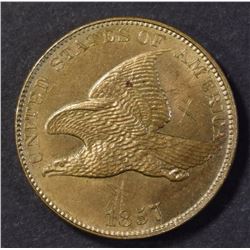 1857 FLYING EAGLE CENT  CH BU  SUPER STRIKE!!
