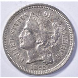 1875 THREE-CENT NICKEL  BU BUT REVERSE IS