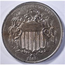1868 SHIELD NICKEL  CH BU
