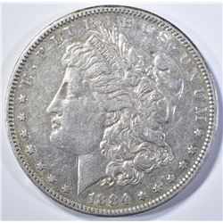 1884-S MORGAN DOLLAR, AU