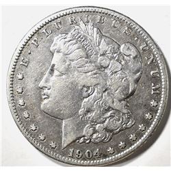 1904-S MORGAN DOLLAR, XF KEY DATE