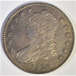 1830 BUST HALF DOLLAR, CH BU