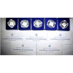 5-1987 PROOF CONSTITUTION COMMEM SILVER DOLLARS