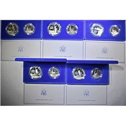 5-1986 2-COIN PROOF LIBERTY COMMEM SETS