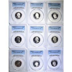 9-PCGS GRADED PR69 DCAM WASHINGTON QUARTERS