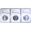 Image 1 : (3) 1966 SMS KENNEDY HALVES NGC MS 67