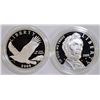 Image 2 : 2008 BALD EAGLE & 2009 LINCOLN PROOF COMMEM SILVER